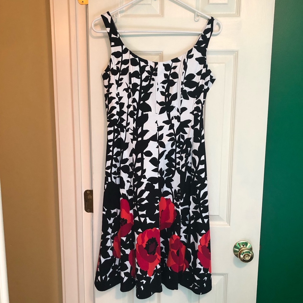 Evan Picone Black and White Party Dress